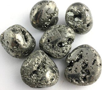 Pyrite Tumbled Stone - Increases Strength, Energy, Willpower & Confidence Abundance To Attract Wealth Solar Plexuschakra Crystal