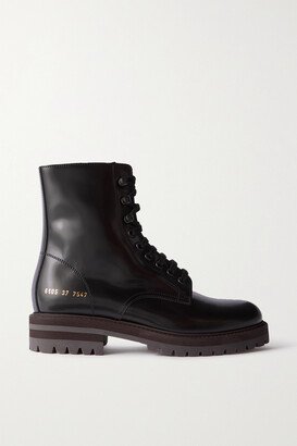 Leather Combat Boots - Black