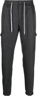 PT Torino Tapered Virgin Wool Drawstring Trousers-AA