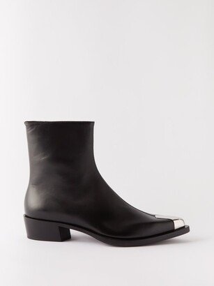 Punk Toe-cap Leather Chelsea Boots