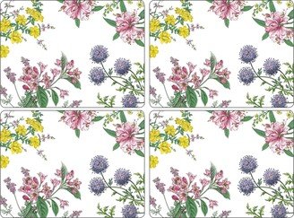 Pimpernel Stafford Blooms Placemats, Set of 4 - White/multi