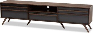 Naoki Wood TV Stand for TVs up to 75 Gray/Walnut