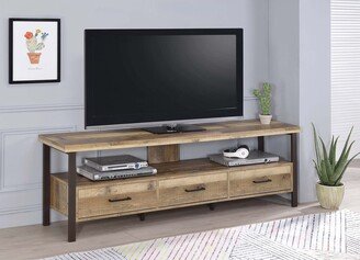 Furniture Ruston Weathered Pine 71-inch 3-drawer TV Console