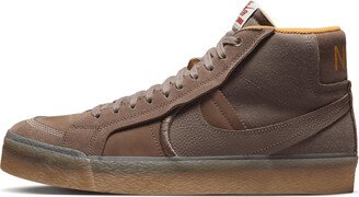 Unisex SB Zoom Blazer Mid Premium Plus Skate Shoes in Brown