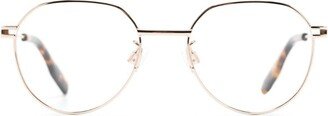 Metallic Round-Frame Glasses