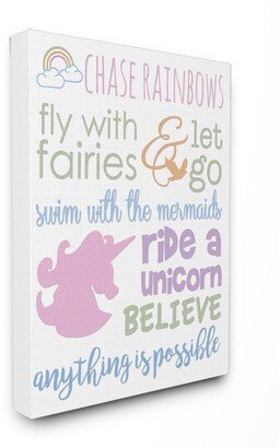 Chase Rainbows Believe Typography Canvas Wall Art, 24 x 30