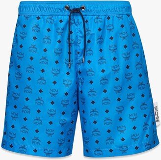 Monogram Print Swim Trunks