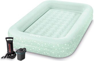 Kids Travel Inflatable Air Mattress with Raised Sides & 3 Nozzle Air Pump
