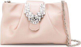 Colette decorative-buckle satin crossbody bag