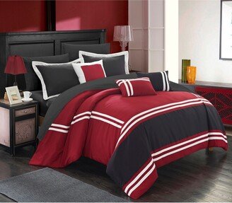 Porch & Den Highland Red and Black Oversized 10-piece Bed in a Bag