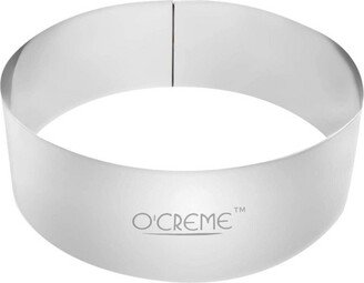 O'Creme Round Cake Ring Stainless Steel 6 Diameter, 2 High
