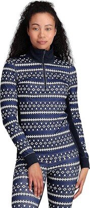 KARI TRAA Lune 1/2 Zip (Azure) Women's Clothing