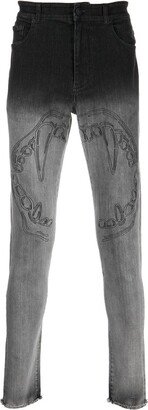 Fang Lips-Print Skinny Jeans