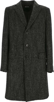 Oasi Single-Breasted V-Neck Tailored Coat