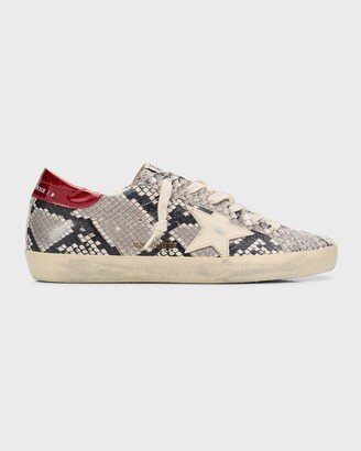 Superstar Snake-Embossed Low-Top Sneakers