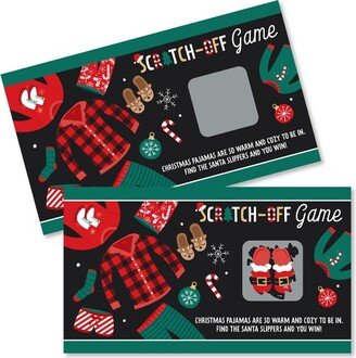 Big Dot of Happiness Christmas Pajamas - Holiday Plaid PJ Party Game Scratch Off Cards - 22 Count-AA