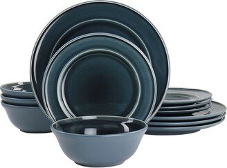 12Pc Speckle Glaze Stoneware Dinnerware Set