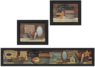 Country Bath I Collection By Pam Britton, Printed Wall Art, Ready to hang, Black Frame, 67