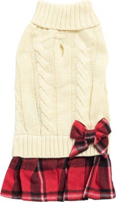 HOTEL DOGGY Holiday Knit Dog Dress