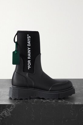 Rubber And Jersey Ankle Boots - Black