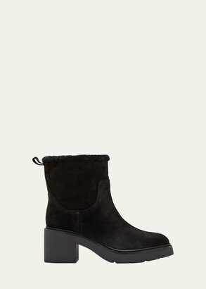 Redding Suede Shearling Ankle Boots-AA