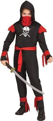 Fun World Boys' Skull Ninja Costume - Size 4-6 - Black