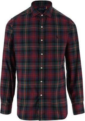 Polo Plaid-Check Patterned Buttoned Shirt