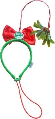 Midlee Christmas Mistletoe Dog Headband Costume