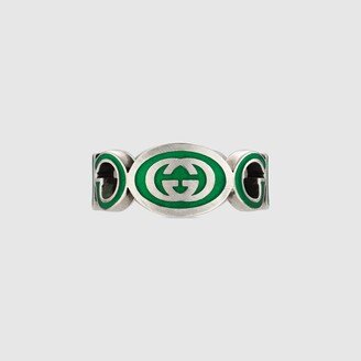 Interlocking G enamel ring