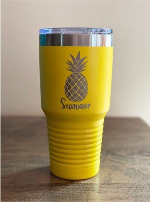 Personalized Tumbler Pineapple Beach Gift Ivf Gift Insulated Engraved Cup Custom Christmas Birthday