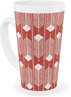 Mugs: Feathers Charging - Red Tall Latte Mug, 17Oz, Red