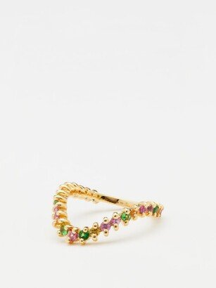 Rainbow Sapphire & 18kt Gold Ring