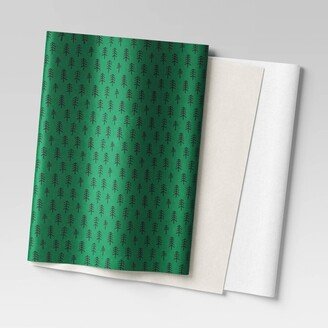 30ct Christmas Tissue Paper Green/White - Wondershop™