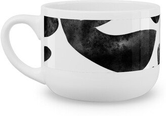 Mugs: Flower Cutouts - Light Latte Mug, White, 25Oz, Black