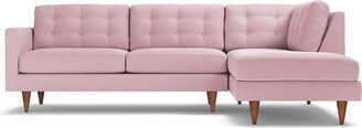 Flores Logan 2pc Velvet Sectional Sofa