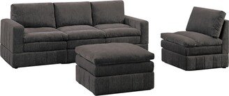 Morgan Fabric 5 Piece Modular Sofa Set