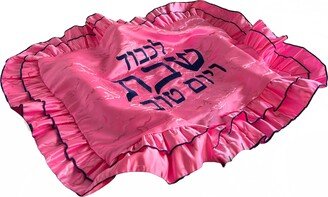 Madeleine Simon Studio Eccentric The Challah Bread Cover In Pink Satin