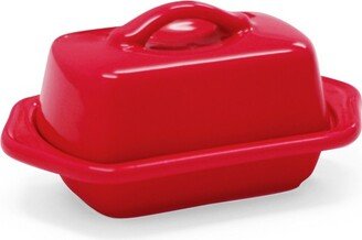 Ceramic Mini 5 Butter Dish - Red