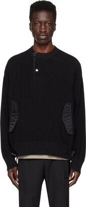 Black Cinch Strap Sweater