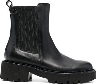 Chunky Leather Chelsea Boots-AE