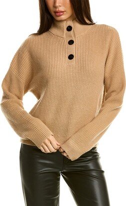 Half-Button Wool & Cashmere-Blend Sweater