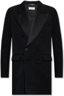 Double-Breasted Long-Sleeved Blazer-AA