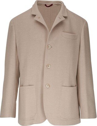 Narrow-Lapels Cashmere Blazer