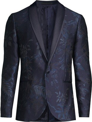 Shawl Collar Embroidered Evening Jacket