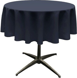 Round Polyester Poplin Tablecloth - Navy Choose