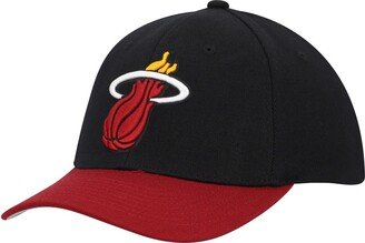 Men's Black, Red Miami Heat Mvp Team Two-Tone 2.0 Stretch-Snapback Hat - Black, Red