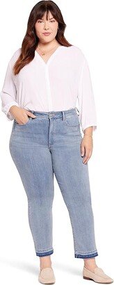 Plus Size High-Rise Marilyn Ankle Release Hem in Crystalline (Crystalline) Women's Jeans