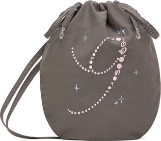 STRONGTHE Gray Embroidered Pouch