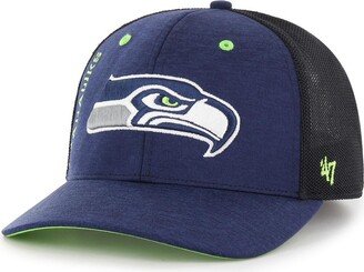 Men's College Navy Seattle Seahawks Pixelation Trophy Flex Hat