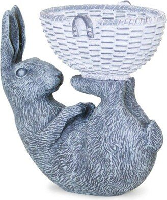 7 Laying Rabbit with Basket Easter Tabletop Figurine